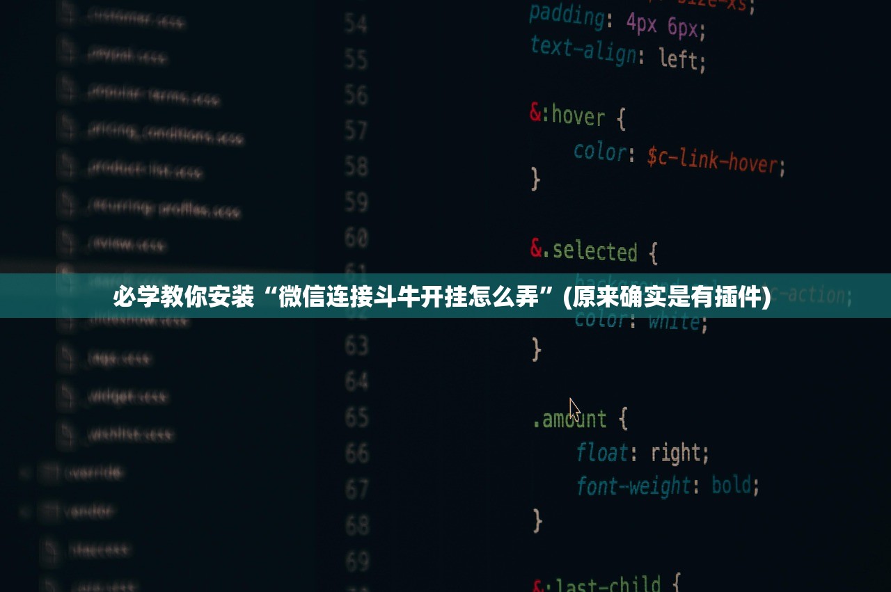 必学教你安装“微信连接斗牛开挂怎么弄”(原来确实是有插件) 